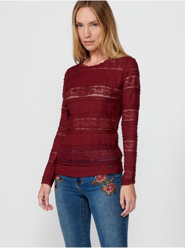 KOROSHI Langarm-T-Shirt in braun