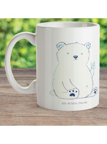 Mr. & Mrs. Panda Kaffeebecher Eisbär Faul ohne Spruch in Weiß