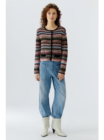 Oui Strickjacke in black red