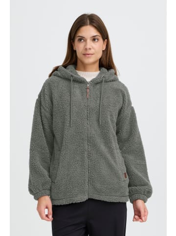 Oxmo Kapuzenfleecejacke OXBerina in Grau