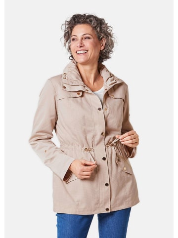GOLDNER Jacke Longjacke aus fein strukturierter Ware in sand