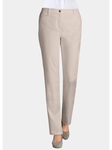 GOLDNER Kurzgröße: Leichte Baumwoll-Hose ANNA in kitt