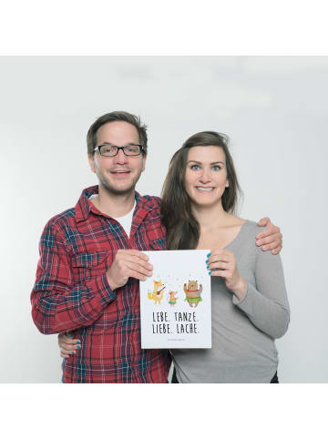 Mr. & Mrs. Panda Wandposter Waldtiere Aloha mit Spruch in Weiß
