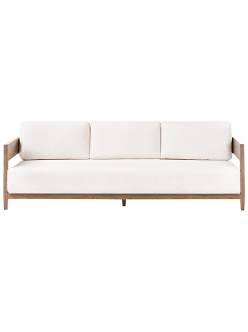 Beliani Gartensofa SAMPIERI in Braun/Beige - (W) 222 x (H) 62 x (L) 80 cm