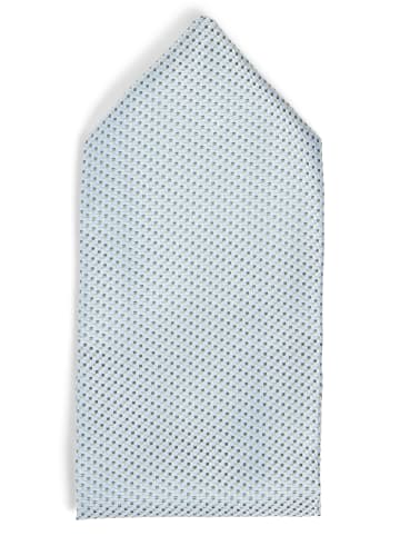 Finshley & Harding London Fliege und Einstecktuch in silber schilf - 0001