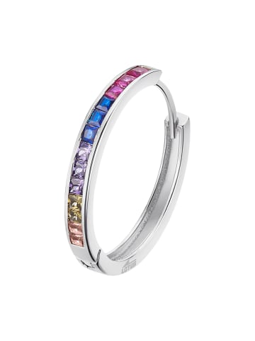 LOTUS silver Ohrringe Silber 925 Sterling Silber Zirkoniastein Creolen