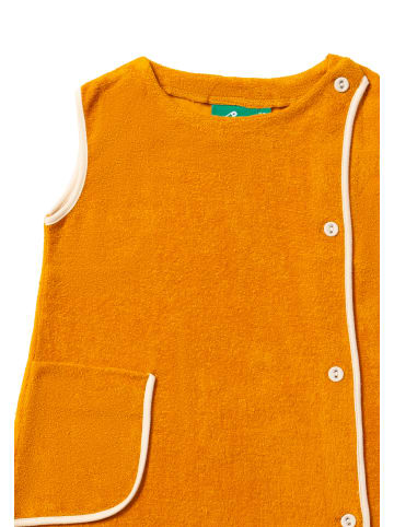 Little Green Radicals Pinafore Towelling Dress in Gold