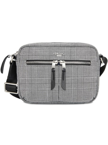 Knomo Umhängetasche RFID Schutz 21 cm grey check