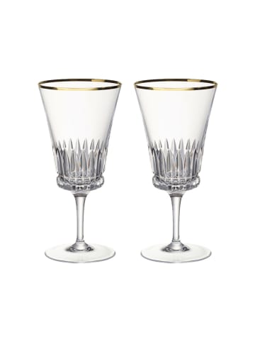 Villeroy & Boch 2er Set Wasserkelche Grand Royal Gold 250 ml in transparent-gold