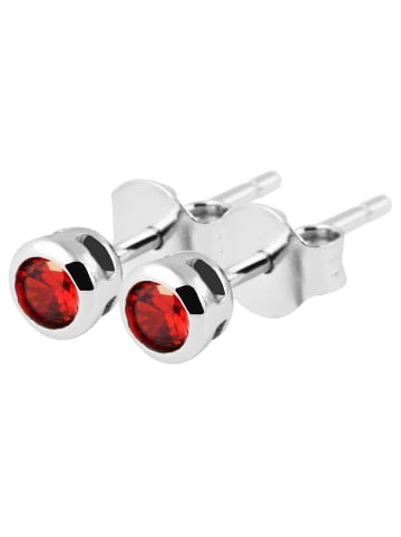 Adeliás Kinder Ohrringe – Ohrstecker aus 925 Silber mit Zirkonia in silber