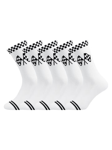 Unabux Sportsocken Touchdown in weiß/TOO FAST