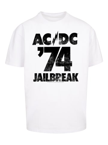F4NT4STIC Heavy Oversize T-Shirt ACDC Rock Band Shirt Jailbreak 74 in weiß