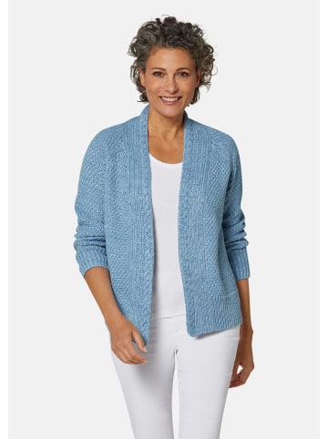 GOLDNER Strickjacke in jeansblau / melange