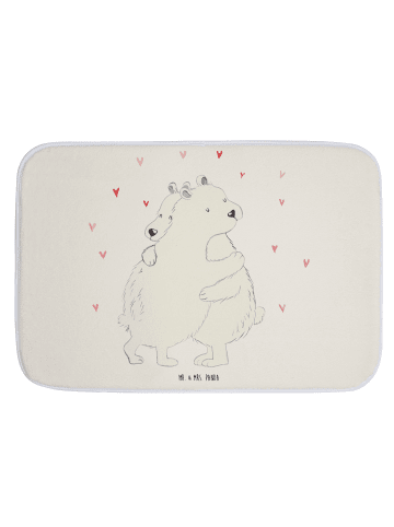 Mr. & Mrs. Panda Duschmatte Eisbär Umarmen ohne Spruch in Weiß