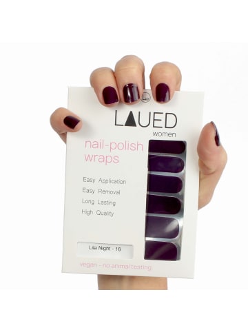 VARGU LAUED vegane Nagelfolien solid purple in Lila Night
