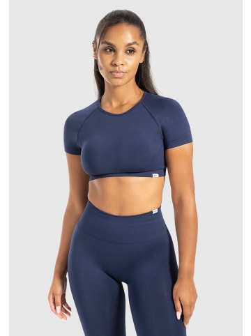 SMILODOX Crop Shirt Soheli in Marineblau