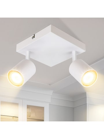 ZMH Deckenleuchte in Weiß 2-flammige GU10 Modern schwenkbar Deckenspot