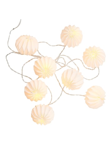 Butlers LED-Lampion-Lichterkette HANAMI in Weiß