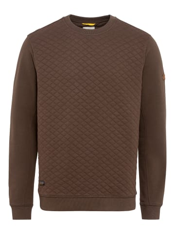 Camel Active Sweatshirt mit Diamant Steppung in Braun