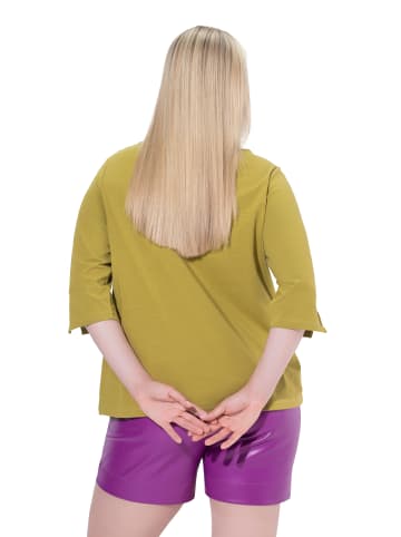 Ulla Popken Langarmshirt in helles gelbgrün