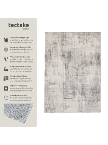 tectake Vintage Designer Teppich Nadira, rutschfeste Unterseite, beige/grau