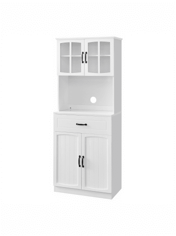 VASAGLE Buffet Helan-old in Weiß - (B)73 x (H)179.8 x (T)41.5 cm