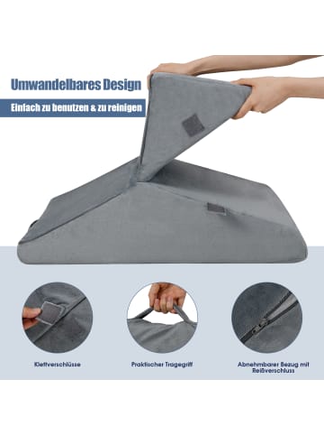 COSTWAY 7 in 1 Orthopädisches Keilkissen in Grau