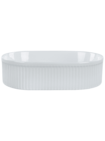 Beliani Waschbecken GELDO in Weiß - (W) 49 x (H) 13 x (L) 31 cm