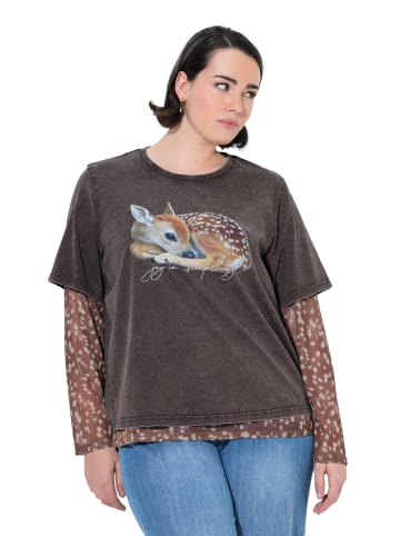 Ulla Popken Shirt in mahagoni