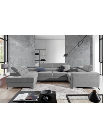 MF Design Tiya Recamiere Links in Hellgrau -  (L) 342 x (B) 342 x (H) 88 cm