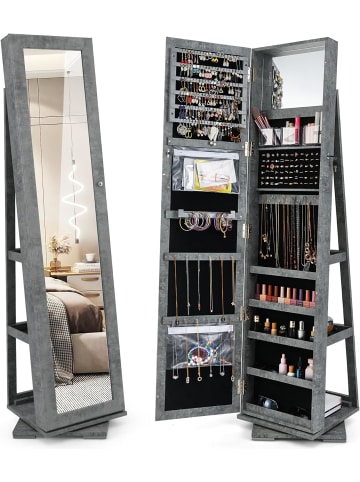 COSTWAY Schmuckaufbewahrung in Anthrazit