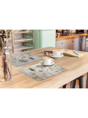 OnlyWow Platzset - Tischset (6-teilig) Naturfarben, abwaschbar