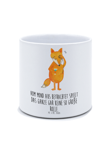 Mr. & Mrs. Panda Blumentopf Fuchs Lord mit Spruch in Weiß