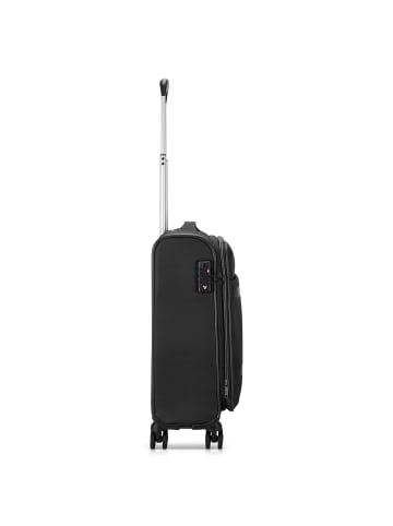 Roncato Jazz 4.0 4 Rollen Kabinentrolley S 55 cm mit Dehnfalte schwarz