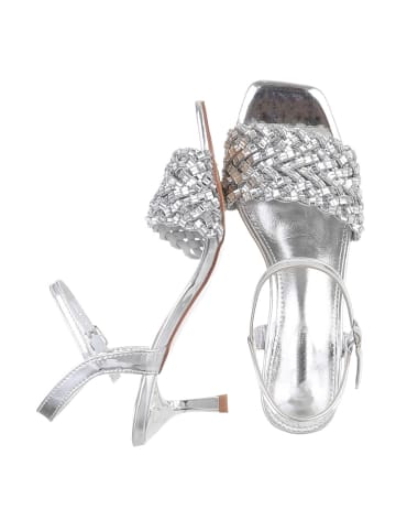 Ital-Design High-Heel Sandalette in Silber
