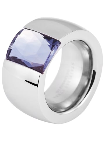 Adeliás Damen Ring aus Edelstahl in silber