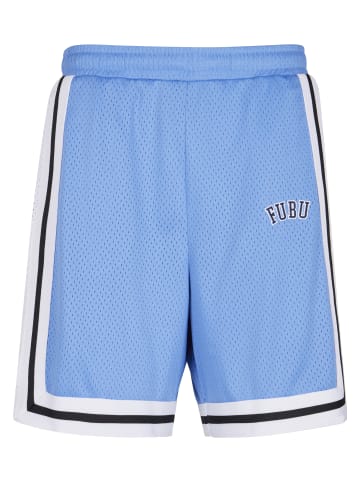 FUBU FUBU Herren FM242-006-1 Fubu College Mesh Shorts in light blue/white