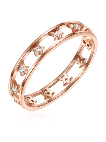 Glanzstücke München Ring Sterne Sterling Silber Zirkonia in roségold