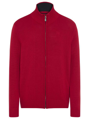 Man's World Strickjacke in dunkelrot