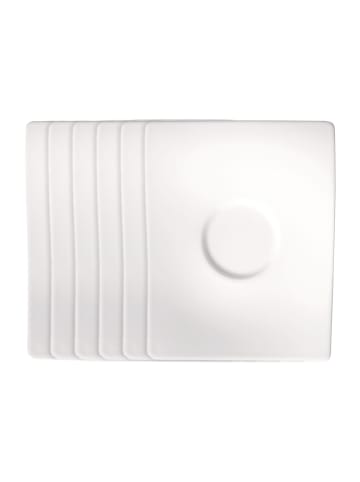 Villeroy & Boch Kaffee-/Teeuntertasse 6 Stk NewWave in weiß