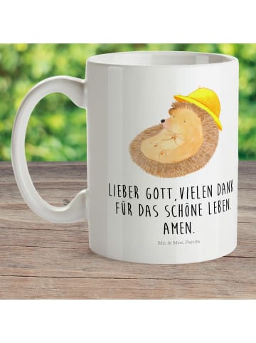 Mr. & Mrs. Panda Kinderbecher Igel Beten mit Spruch in Weiß