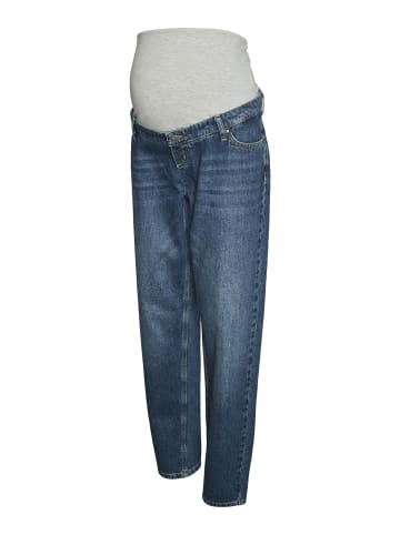 mama licious Mom Fit Umstandsjeans in Medium Blue Denim