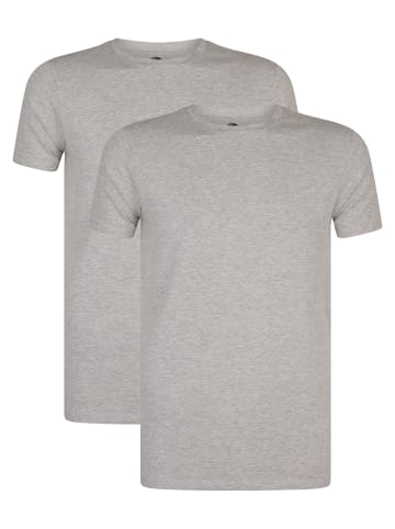 Petrol Industries 2er-Pack Basic T-Shirt Rundhals Pioneer in Grau