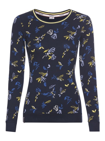 Kangaroos Langarmshirt in dunkelblau-gemustert