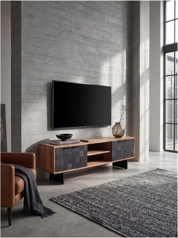KADIMA DESIGN Lowboard rechteckig, Massivholz, 4 Türen, handgefertigt