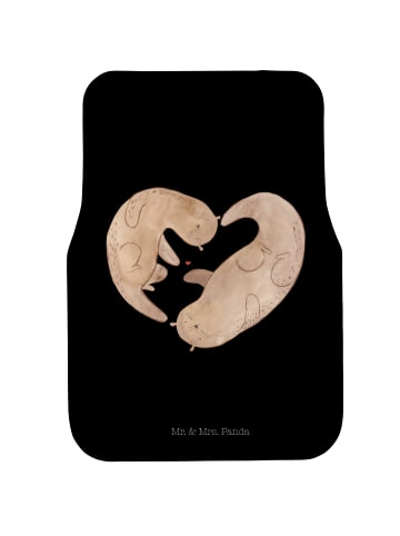 Mr. & Mrs. Panda Auto Teppich Otter Herz ohne Spruch in Schwarz