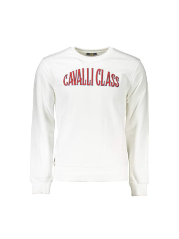 cavalli CLASS Weißes Baumwoll-Sweatshirt