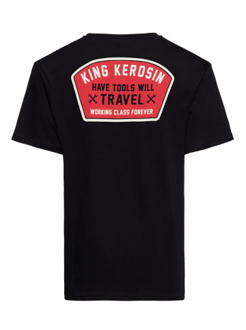 King Kerosin King Kerosin T-Shirt Motor Crew in schwarz