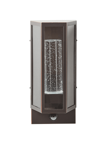 Beliani Wandleuchte für den Außenbereich FRUID in Braun - (W) 15 x (H) 35 x (L) 11 cm