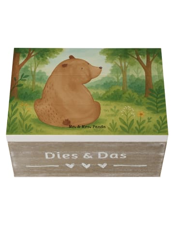 Mr. & Mrs. Panda Truhe Bär Schulterblick Design ohne Spruch in Weiß